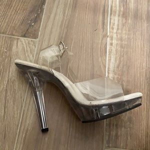 Clear heels